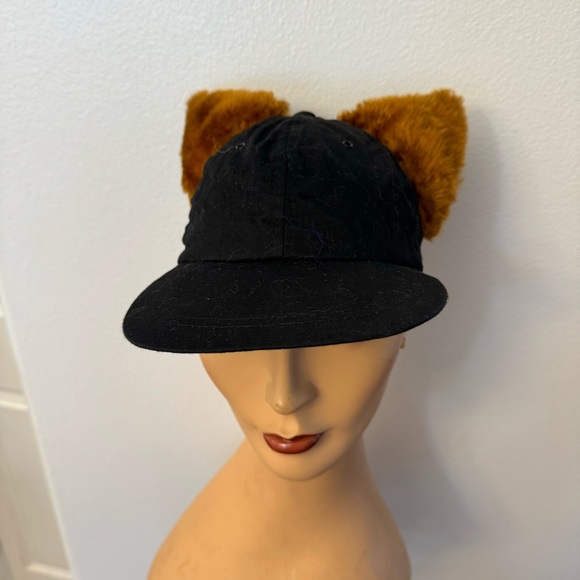 Vintage Arlin handmade Baseball Cap Cute with Fox Ears Unisex  Camping Cap - Picture 1 of 11